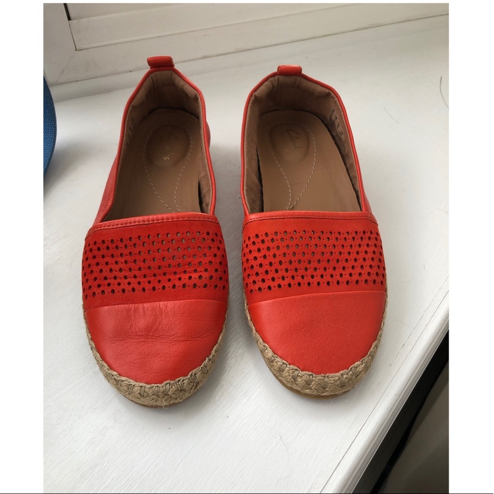 Clark’s Slip On Espadrilles Flats